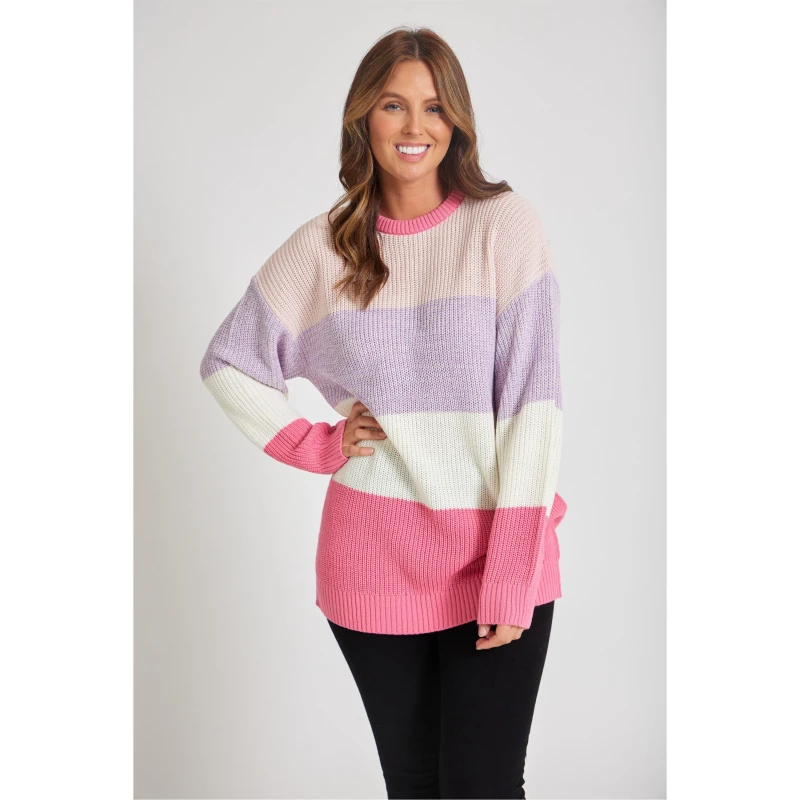 Image of Be You Stripe Jumper - Purple Purple 8 - 10