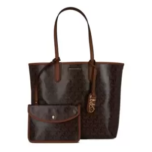 Image of Michael Kors Eliza Monogram Tote Bag - Brown