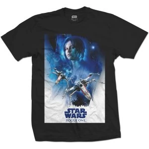 Image of Star Wars - Rogue One Jyn X-Wing 01 Unisex Medium T-Shirt - Black