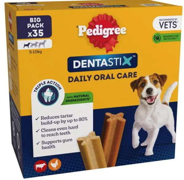 Image of Pedigree Dentastix Daily Dental Chews Small Dog 35 Sticks