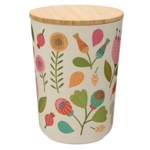 Image of Autumn Falls Bamboo Composite Medium Round Storage Jar