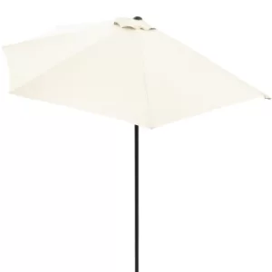 Image of Half Parasol Cream 2.7m UV Protection 50+