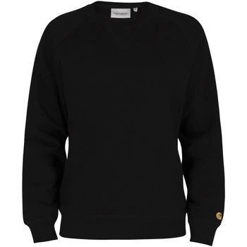 Image of Carhartt Chase Sweatshirt mens Sweatshirt in Black - Sizes UK M,UK L