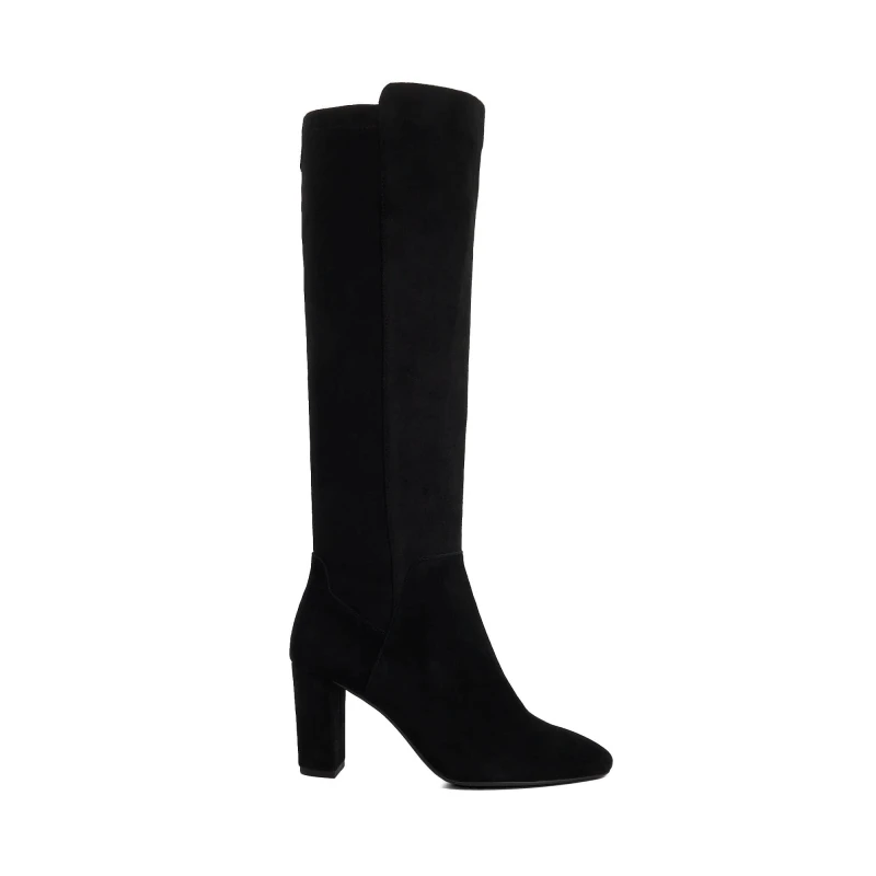 Image of Dune London Womens Sirenaa Knee High Boots Black Fabric female 3 (36)