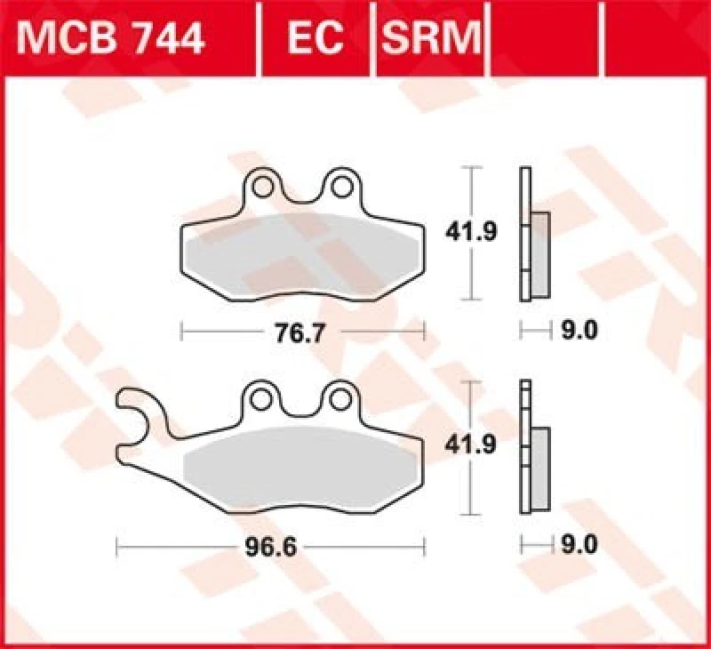 Image of TRW Lucas Brake pad MCB744