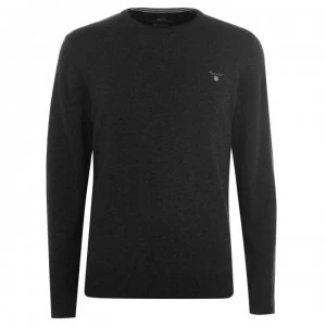 Image of Gant Lightweight Crew Jumper - Charcoal 095