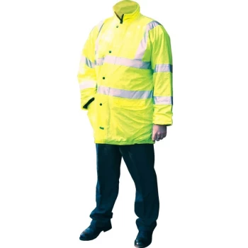 Image of Hi-vis Large Yellow Breathable Coat CL3 - Tuffsafe