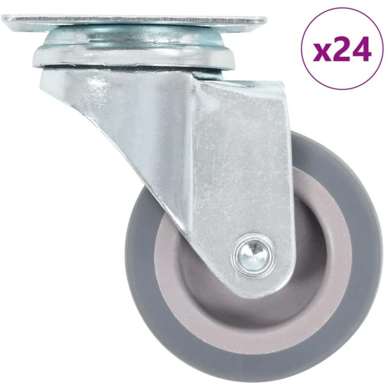 Image of VIDAXL 24 pcs Swivel Casters 50 mm Vidaxl 8719883716930