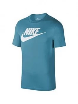 Image of Nike Sportswear Futura Icon T-Shirt - Blue/White