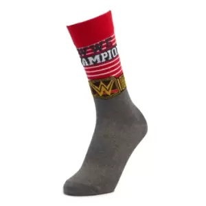Image of Mens WWE Champion Belt Socks - Grey - UK 8-11
