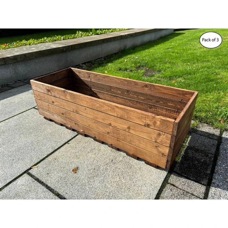 Image of Charles Taylor Multi Pack of 3 - Extra Large Open Berwick Trough - L39.5xW103xH30cm in Light Brown Light Brown Unisex