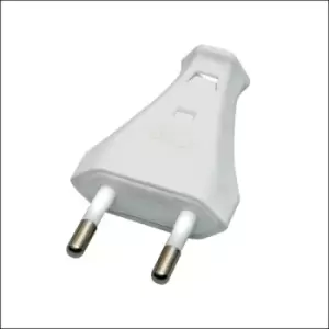 Image of Tiger Power Supplies EU-RW-2P-W White Euro Straight Rewireable Plu...