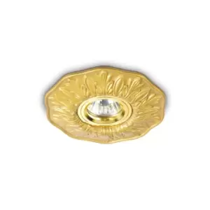 Image of Polka 1 Light Recessed Spotlight Brass GU10
