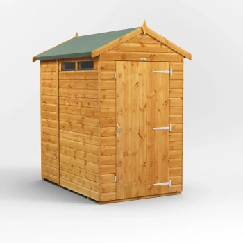 Image of Power Sheds - 6x4 Power Apex Security Shed - Brown