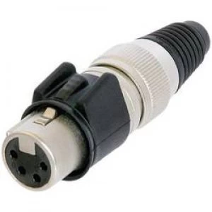 Image of XLR connector Socket straight Number of pins 4 Silver Neutrik NC4FX HD
