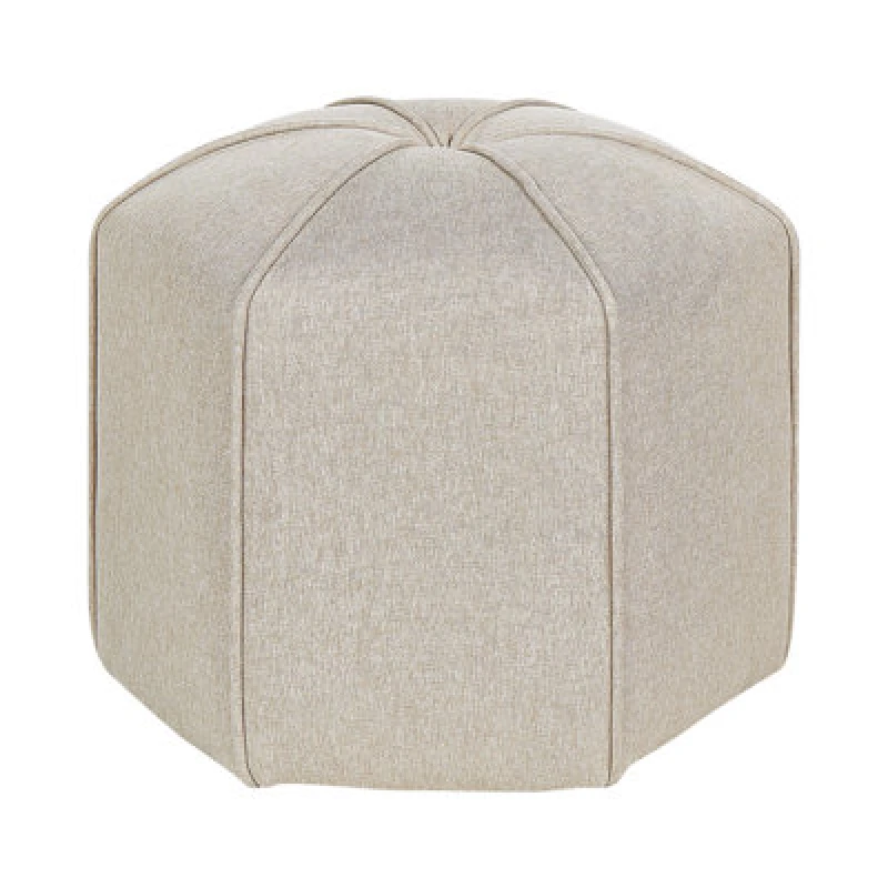 Image of Beliani Pouffe Wishek Faux Linen Beige