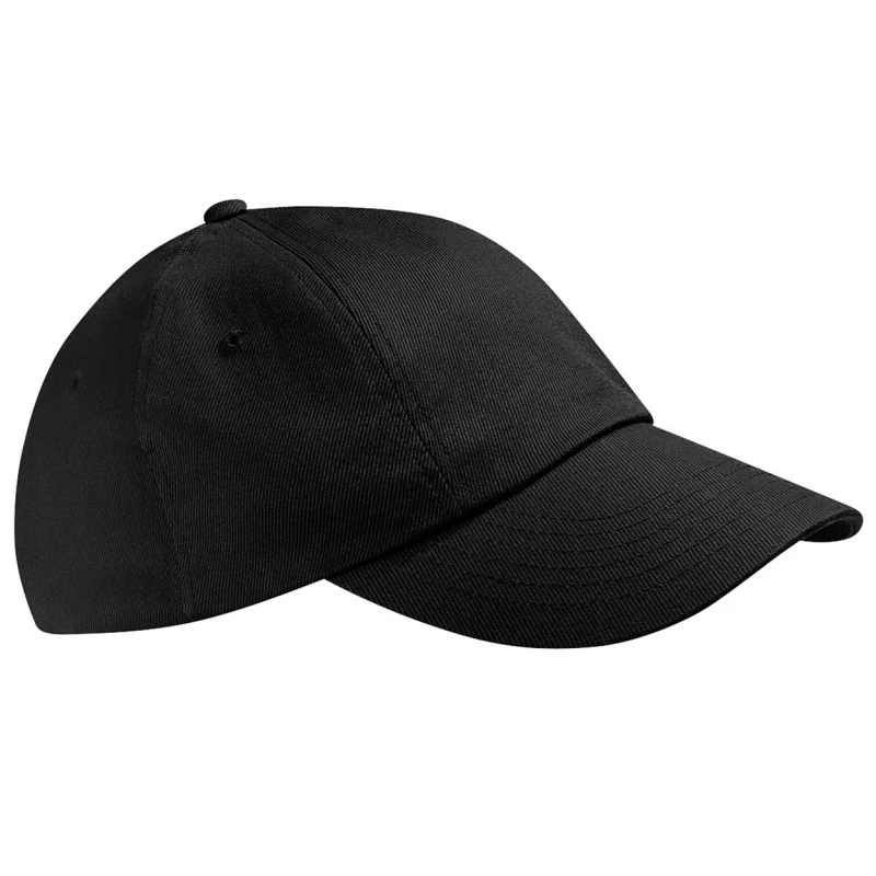 Image of Beechfield Beechfield Low Profile Heavy Cotton Drill Cap Headwear Pack of 2 in Black One Size Unisex 5059269089092