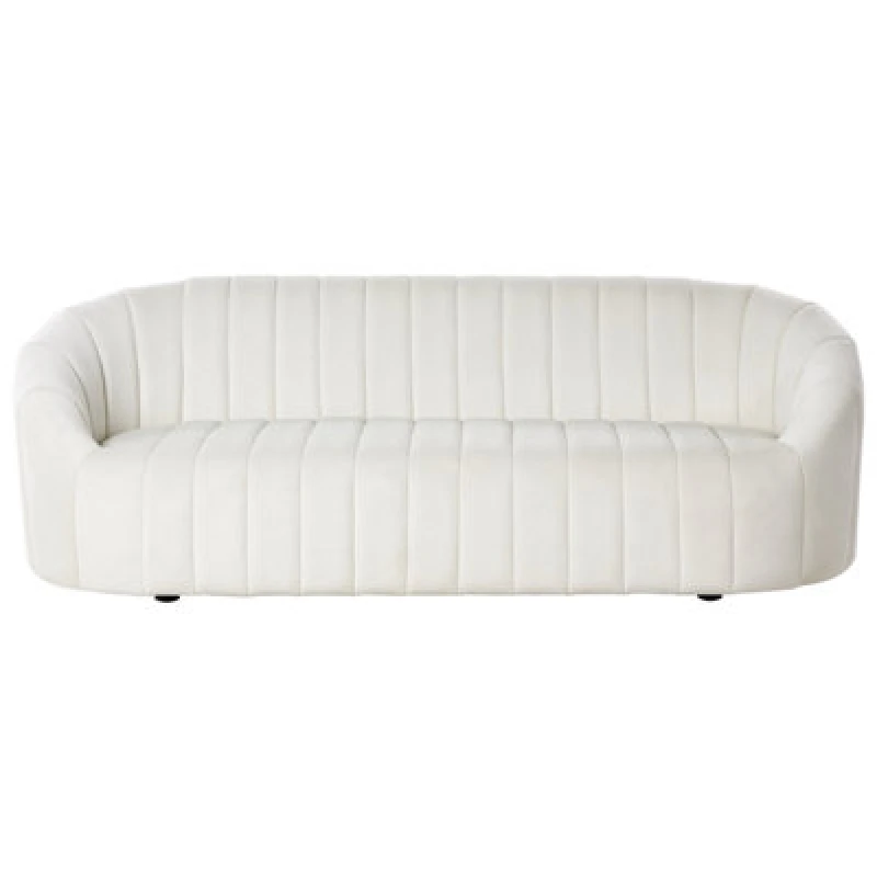 Image of Beliani Sofa 3 Seater Malung Velvet Off-White