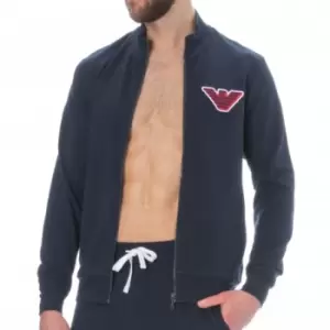 Image of Emporio Armani Stretch French Terry Vest - Navy M