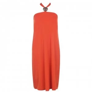 Image of Biba Halter Jersey Dress - Orange
