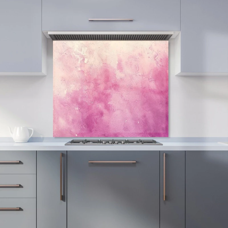 Image of Warren Reed - Designer Pink Textured Effect Kitchen Splashback Size: 600mm x 750mm Pink Unisex 600mm x 750mm