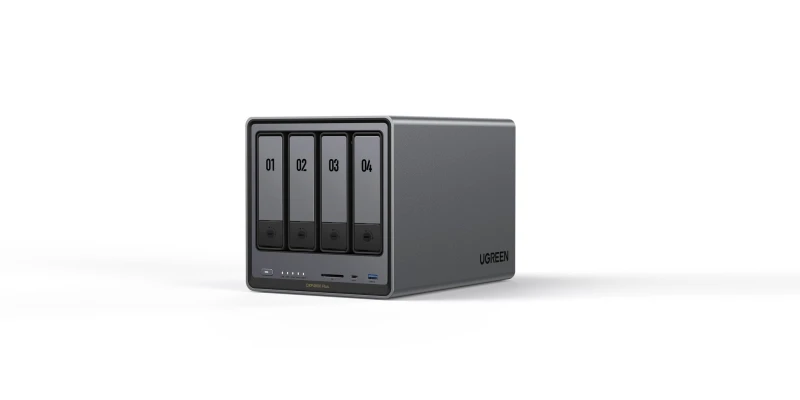 Image of UGREEN NASync DXP4800 Plus NAS Enclosure - 4 Bay, Black & Grey, Silver/Grey,Black 6941876236022