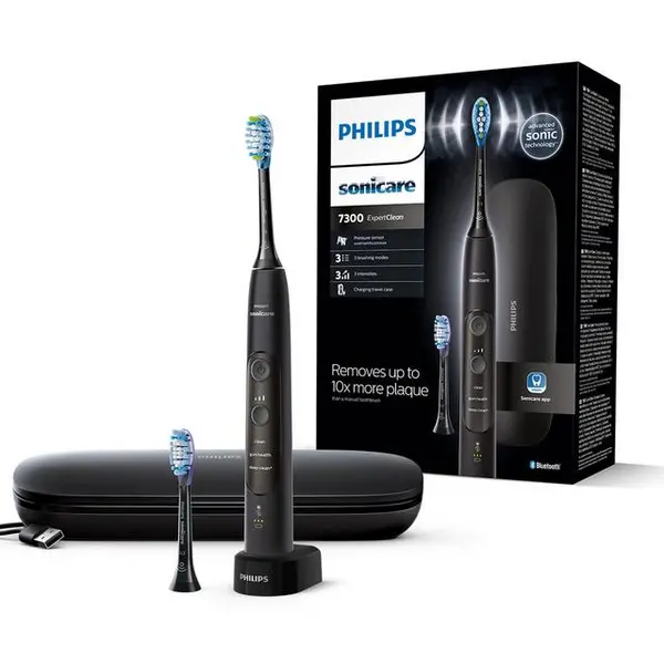 Image of Philips Sonicare ExpertClean 7300 HX9611/22 Black Electric Toothbrush