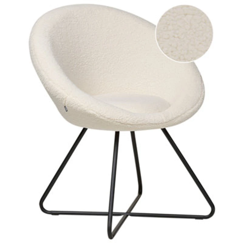 Image of Beliani Dining Chair Floby Ii Boucle Off-White