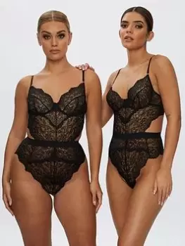 Image of Ann Summers Bodywear Hold Me Tight Body - Black, Size L, Women