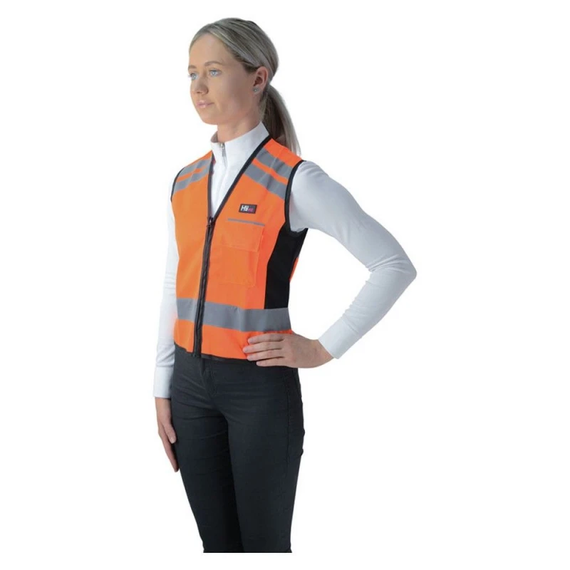 Image of HyVIZ Please Pass Wide & Slow Reflective Waistcoat in Orange Size: Large Orange Unisex L