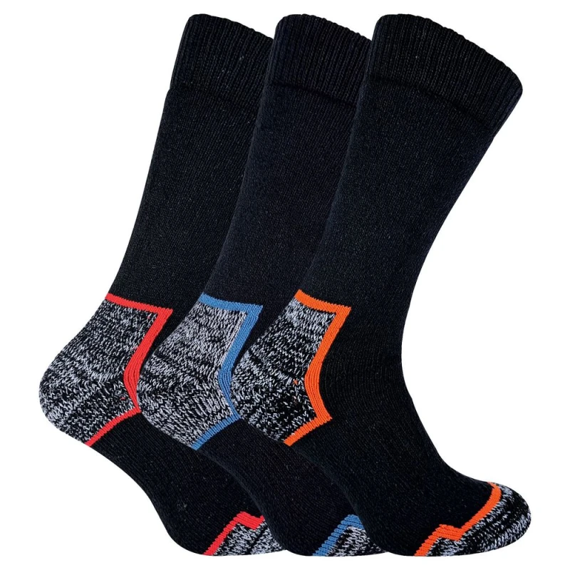 Image of Sock Snob Sock Snob Men 3 Pack Heavy Duty Cotton Cushioned Work Boot Socks in Black Size: 6-11 Black 6-11 Male 5060597079037