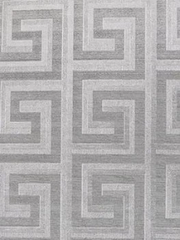 Image of Arthouse Greek Key Foil Silver Wallpaper