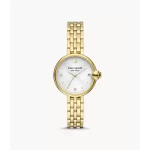 Image of Kate Spade New York Womens Chelsea Park Three-Hand Date -Tone Stainless Steel Watch - Gold
