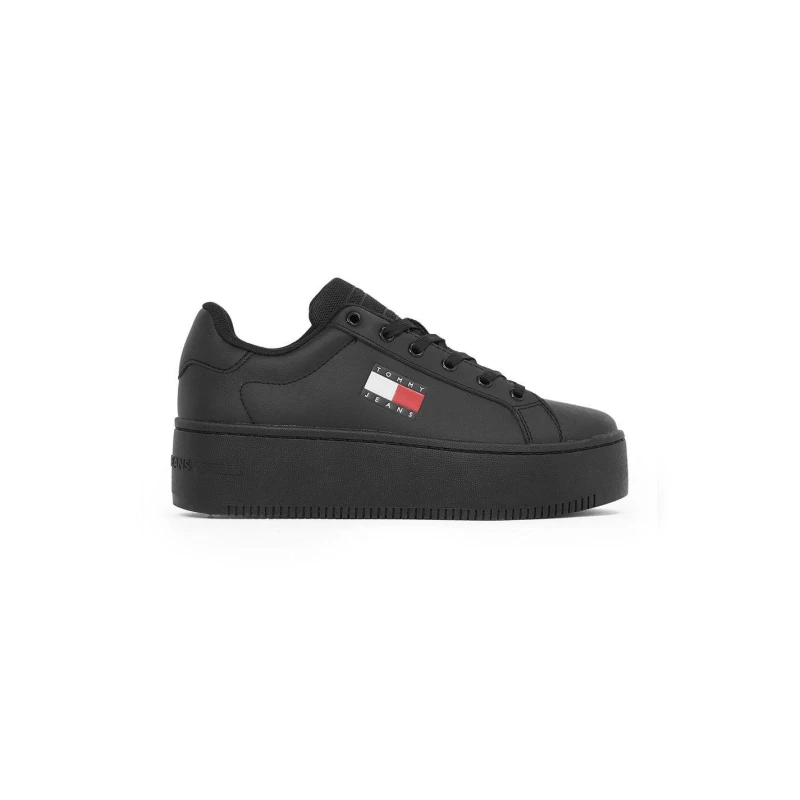 Image of Tommy Jeans Essential Icon Flatform Trainers - Black 7
