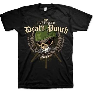 Image of Five Finger Death Punch - War Head Unisex Medium T-Shirt - Black