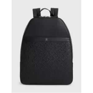 Image of Tommy Hilfiger Th Monogram Pu Backpack - Black