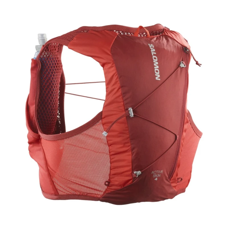 Image of Salomon Active Skin 4 Set Red Running Vest, Size M