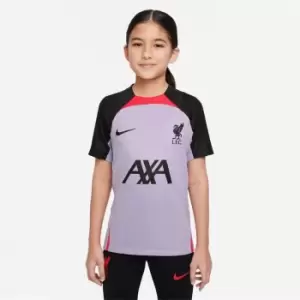 Image of Nike Liverpool Away Strike Top 2022 2023 Juniors - Purple