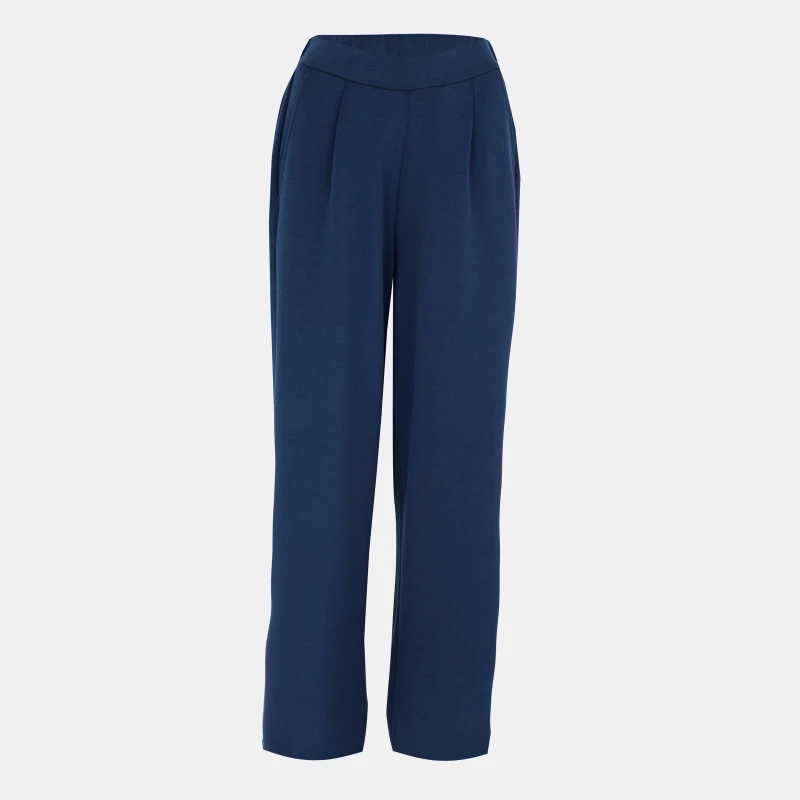Image of French Connection Womens Wide Leg Trousers Midnight Blue female 14 (L)
