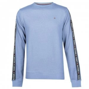 Image of Tommy Bodywear Tape Logo Sweater - Blue 450