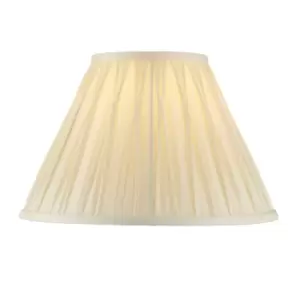 Image of Tapered Cylinder Lamp Shade - Ivory Silk - 60W E27 or B22 - Living Room - e10067