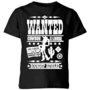 Image of Toy Story Wanted Poster Kids T-Shirt - Black - 7-8 Years