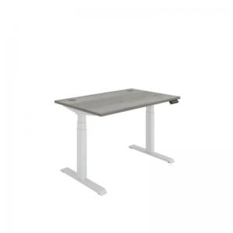 Image of Polaris Dual Motor Sit/Stand Desk 1200x800 Grey Oak/White KF800102