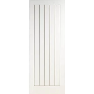 Image of Wickes Geneva Internal Cottage White Finished 5 Panel Moulded Door 1981 x 686mm