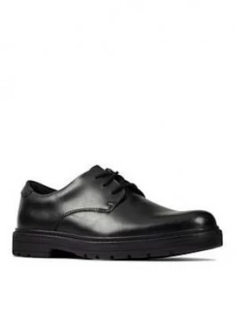 Image of Clarks Youth Loxham Derby School Shoe - Black