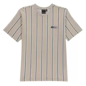 Image of Nicce Coast Stripe T Shirt - Beige