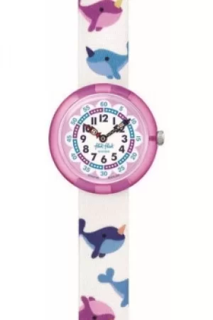 Image of Flik Flak Whale-Icorn Magical Ocean Watch FBNP180