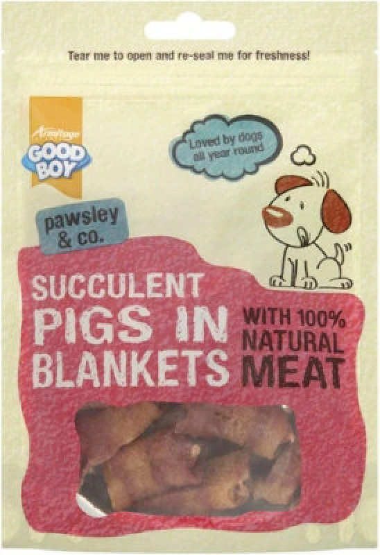 Image of Good Boy Pigs In Blankets 80G Dog Treat Pouches