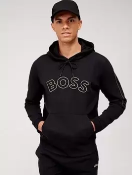 Image of BOSS Boss Soody 2 Logo Overhead Hoodie, Black, Size L, Men