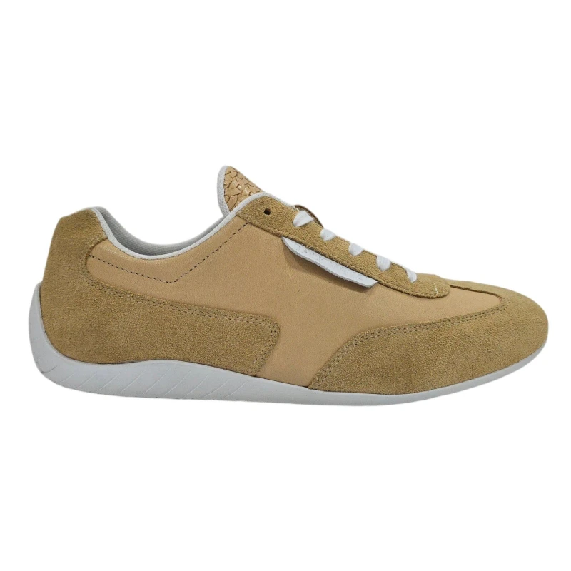 Image of Jack Wills Womens JW Yosemite Suede Lace Up Low-Top Trainers Sand/White female 4 (37)